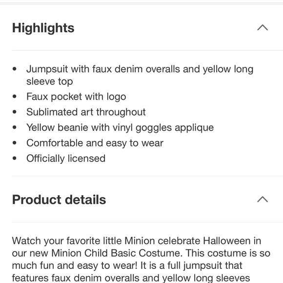 Kids Minion Costume with Goggles - Picture 6 of 8